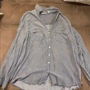 Grey button down shirt